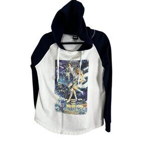 Star Wars Graphic Print Hoodie M Colorful Grunge Skater Preppy Festival Casual